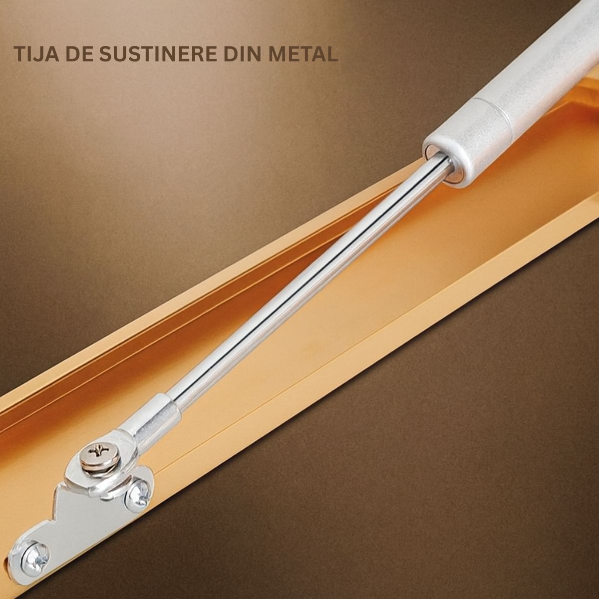 Capac tablou pentru contor electric, Naimeed D7265, mascare tablou electric, design modern si elegant, 40x50x4cm, rama aurie