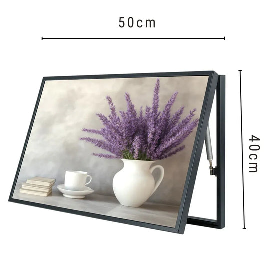 Capac tablou pentru contor electric, Naimeed D7276, mascare tablou electric, design modern si elegant, 40x50x4cm, rama neagra - 221.ro