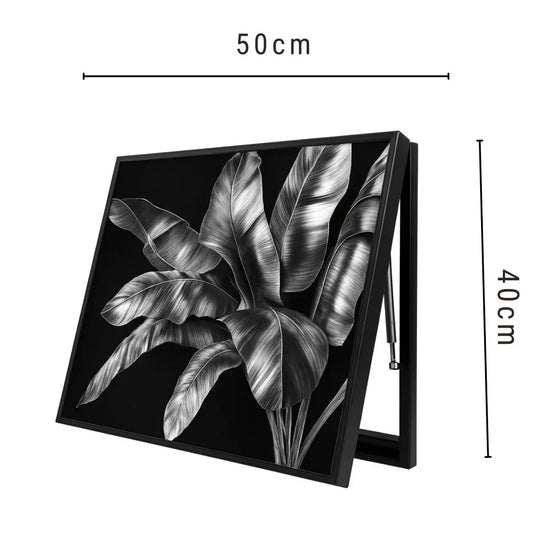Capac tablou pentru contor electric, Naimeed D7277, mascare tablou electric, design modern si elegant, 40x50x4cm, rama neagra - 221.ro