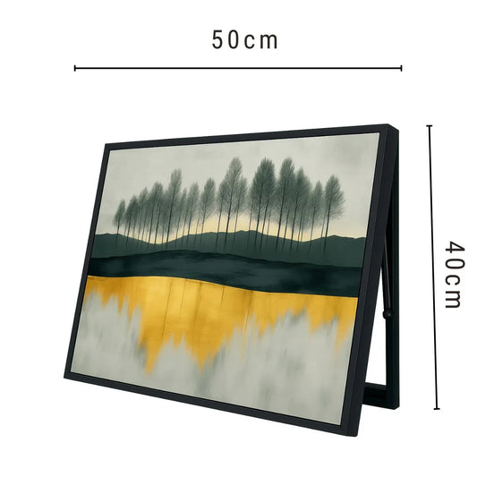 Capac tablou pentru contor electric, Naimeed D7284, mascare tablou electric, design modern si elegant, 50x60x4cm, rama neagra - 221.ro