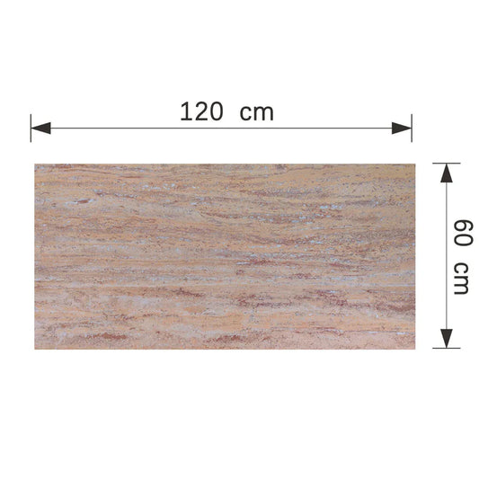 Panou decorativ din praf de piatra, Naimeed D7309, flexibil, ignifug, strat protector ceramic, rezistent la razele UV, 120x60x0.2 cm, bej ruginiu - 221.ro