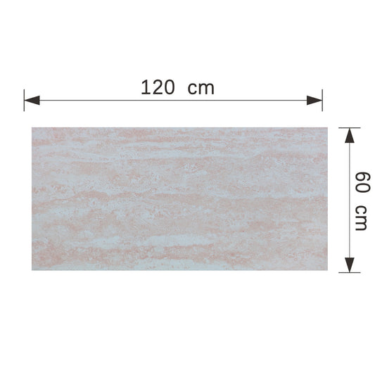 Panou decorativ din praf de piatra, Naimeed D7311, flexibil, ignifug, strat protector ceramic, rezistent la razele UV, 120x60x0.2 cm, bej rozaliu
