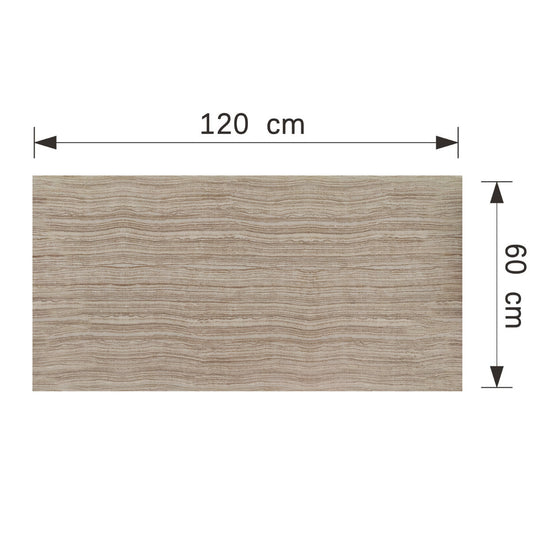 Panou decorativ din praf de piatra, Naimeed D7312, flexibil, ignifug, strat protector ceramic, rezistent la razele UV, 120x60x0.2 cm, cappuccino