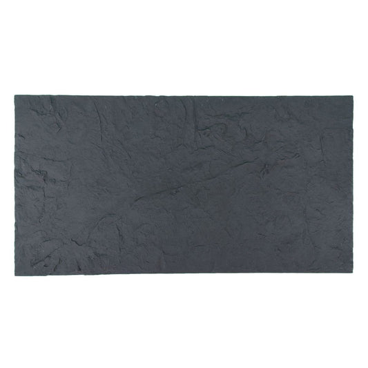 Set 10 panouri decorative din praf de piatra, Naimeed D7320, flexibile, ignifuge, strat protector ceramic, rezistente la razele UV, 120x60x0.2 cm, gri inchis