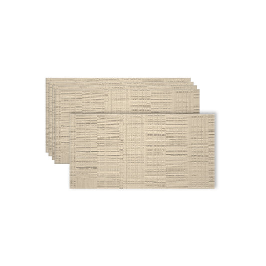 Panou decorativ din praf de piatra, Naimeed D7327, flexibil, ignifug, rezistent la razele UV, 120x60x0.2 cm, bej vanilie