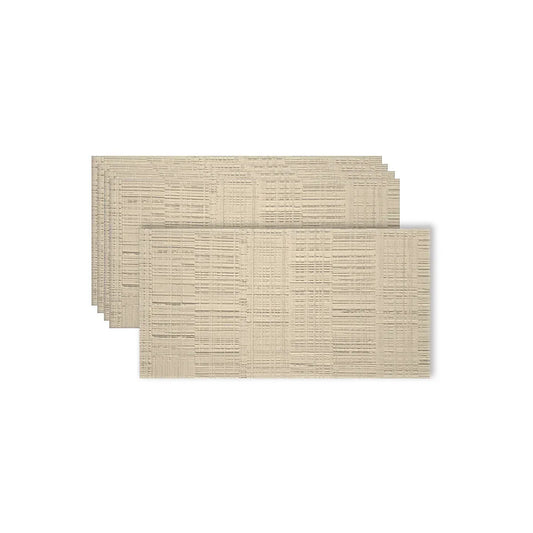Panou decorativ din praf de piatra, Naimeed D7327, flexibil, ignifug, rezistent la razele UV, 120x60x0.2 cm, bej vanilie - 221.ro