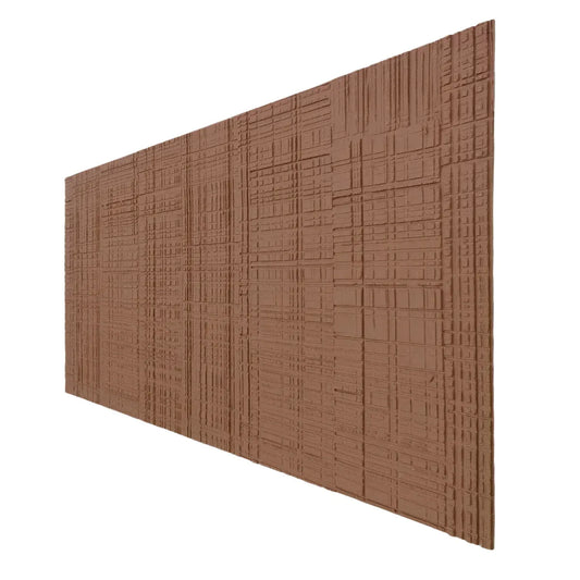 Panou decorativ din praf de piatra, Naimeed D7329, flexibil, ignifug, strat protector ceramic, rezistent la razele UV, 120x60x0.2 cm, maro scortisoara - 221.ro