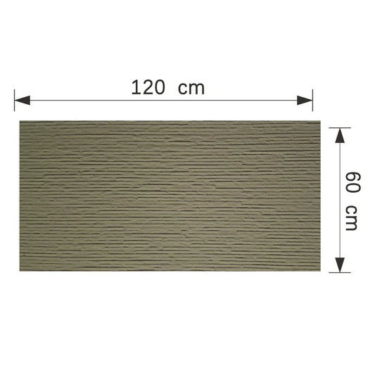 Panou decorativ din praf de piatra, Naimeed D7332, flexibil, ignifug, strat protector ceramic, rezistent la razele UV, 120x60x0.2 cm, bej masliniu - 221.ro