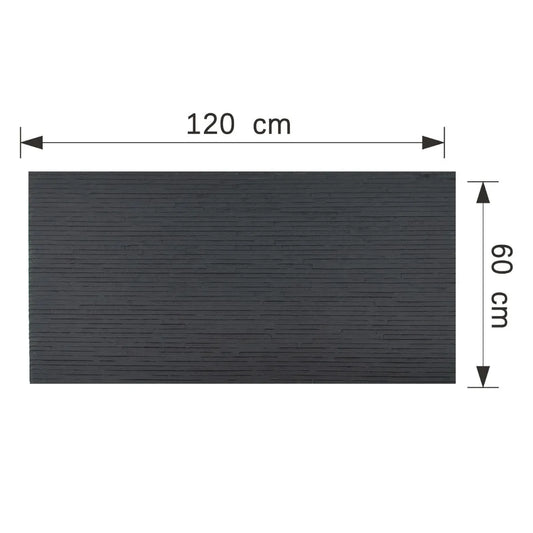 Panou decorativ din praf de piatra, Naimeed D7333, flexibil, ignifug, strat protector ceramic, rezistent la razele UV, 120x60x0.2 cm, gri antracit - 221.ro