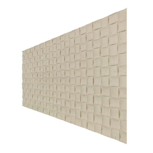Panou decorativ din praf de piatra, Naimeed D7340, flexibil, ignifug, strat protector ceramic, rezistent la razele UV, 120x60x0.2 cm, bej galbui