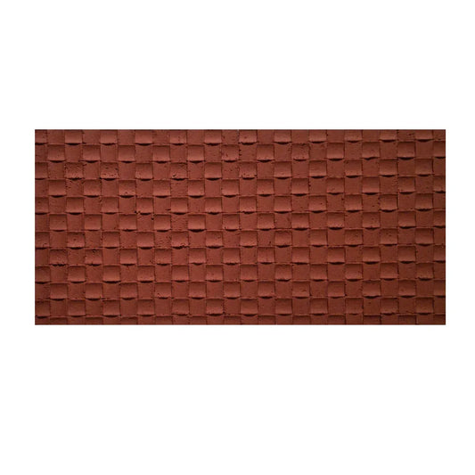 Set 9 panouri decorative din praf de piatra, Naimeed D7342, flexibile, ignifuge, strat protector ceramic, rezistente la razele UV, 120x60x0.2 cm, rosu caramiziu - 221.ro