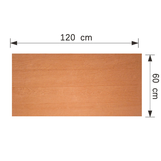 Panou decorativ din praf de piatra, Naimeed D7349, flexibil, ignifug, strat protector ceramic, rezistent la razele UV, 120x60x0.2 cm, portocaliu