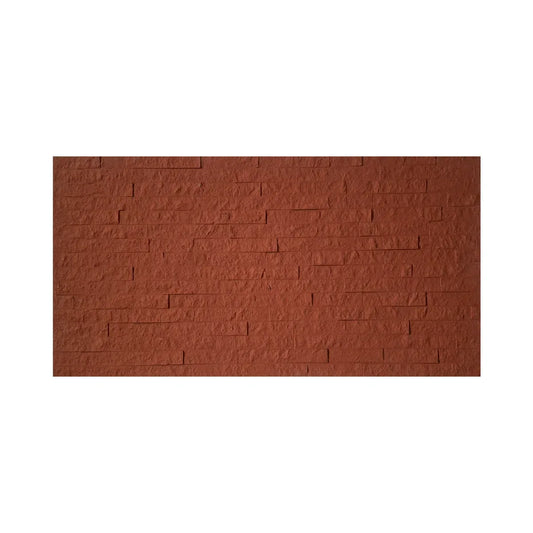 Set 12 panouri decorative din praf de piatra, Naimeed D7352, flexibile, ignifuge, strat protector ceramic, rezistente la razele UV, 120x60x0.2 cm, rosu caramiziu - 221.ro