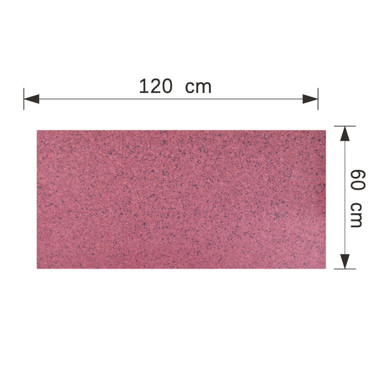 Panou decorativ din praf de piatra, Naimeed D7355, flexibil, ignifug, strat protector ceramic, rezistent la razele UV, 120x60x0.2 cm, granit roscat