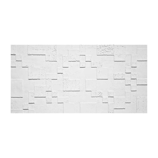 Set 12 panouri decorative din praf de piatra, Naimeed D7362, flexibile, ignifuge, strat protector ceramic, rezistente la razele UV, 120x60x0.2 cm, alb - 221.ro