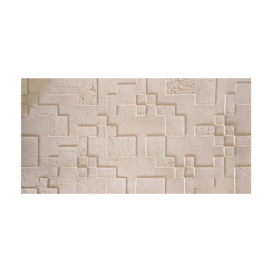 Set 10 panouri decorative din praf de piatra, Naimeed D7363, flexibile, ignifuge, strat protector ceramic, rezistente la razele UV, 120x60x0.2 cm, crem deschis - 221.ro