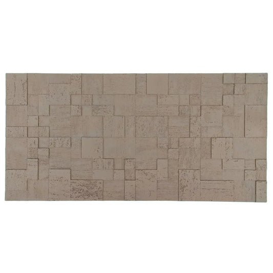 Set 10 panouri decorative din praf de piatra, Naimeed D7364, flexibile, ignifuge, strat protector ceramic, rezistente la razele UV, 120x60x0.2 cm, maro deschis - 221.ro