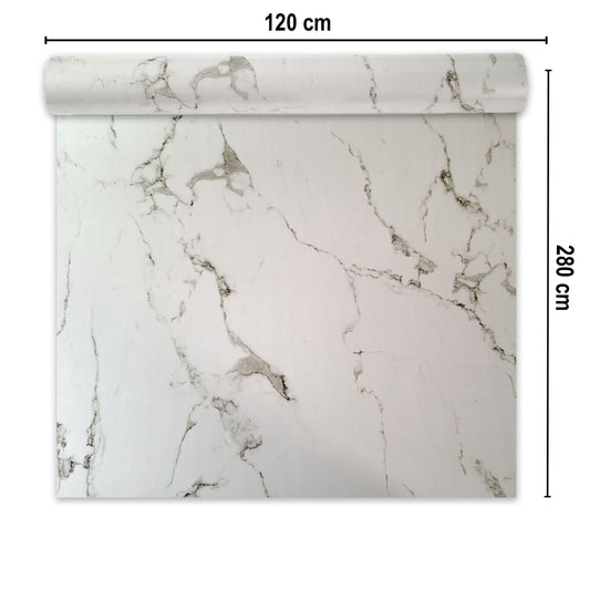 Rola panou autoadeziv, Naimeed D7365, design modern, 2.5mm grosime, 120x280cm, Alb