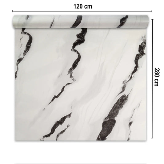 Rola panou autoadeziv, Naimeed D7370, design modern, 2.5mm grosime, 120x280cm, Alb - 221.ro