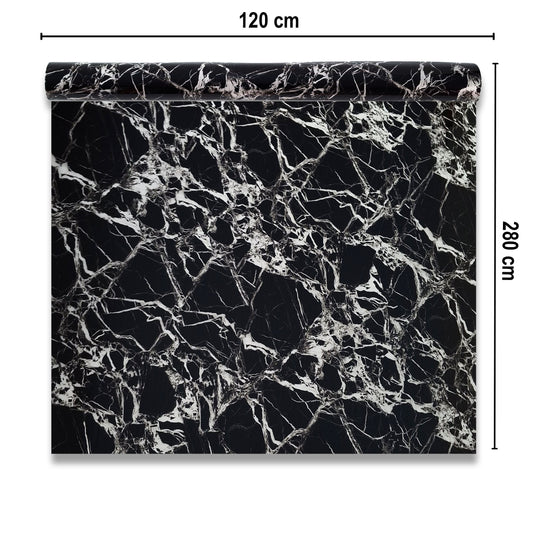 Rola panou autoadeziv, Naimeed D7373, design modern, 2.5mm grosime, 120x280cm, Negru