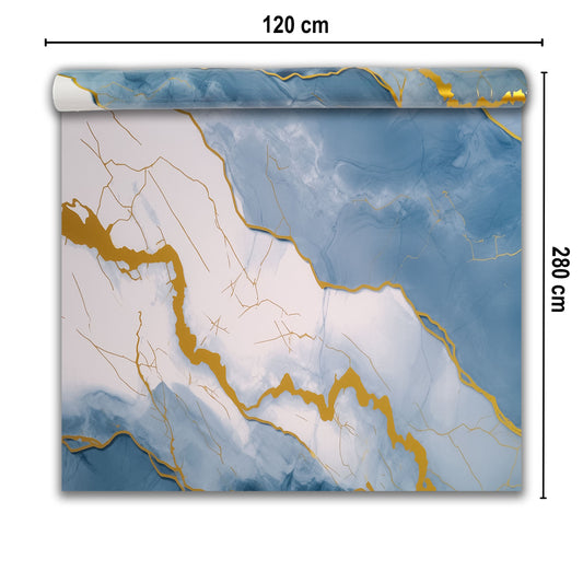Rola panou autoadeziv, Naimeed D7391, design modern, 2.5mm grosime, 120x280cm, Albastru