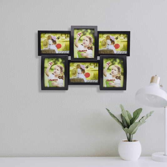 Rama Foto Family, 6 poze, Naimeed D74, Negru