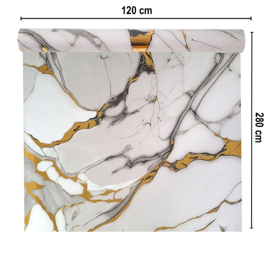 Rola panou autoadeziv, Naimeed D7400, design modern, 2.5mm grosime, 120x280cm, Alb - 221.ro