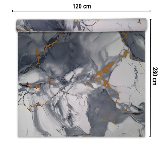 Rola panou autoadeziv, Naimeed D7402, design modern, 2.5mm grosime, 120x280cm, Gri - 221.ro