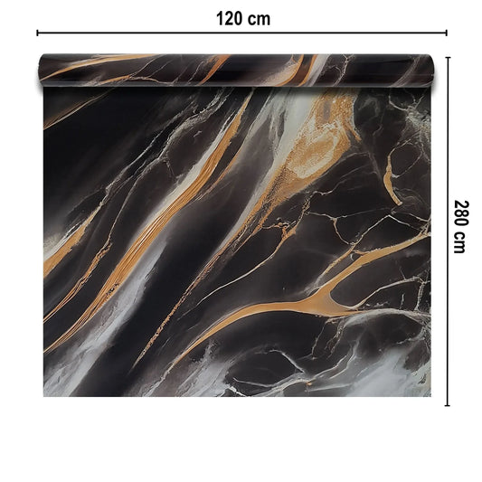 Rola panou autoadeziv, Naimeed D7408, design modern, 2.5mm grosime, 120x280cm, Negru - 221.ro
