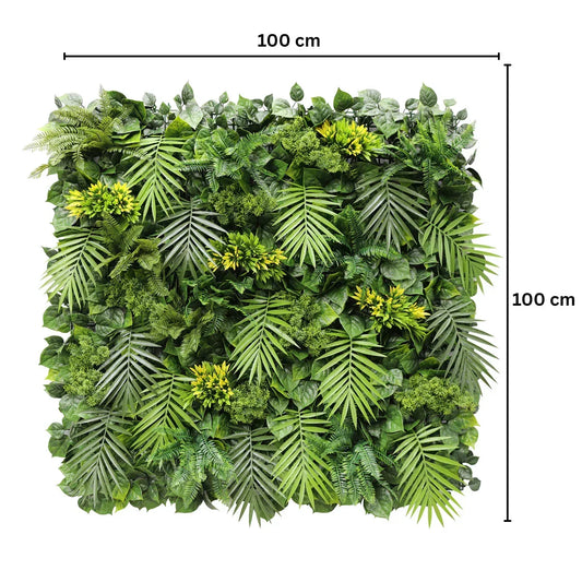 Panou din plante artificiale,cu frunze, Naimeed D7429, Verde, 100x100 cm - 221.ro