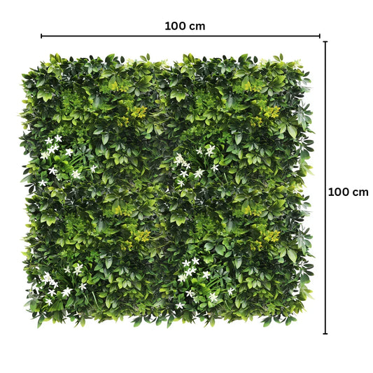 Panou din plante artificiale,cu frunze, Naimeed D7440, Verde, 100x100 cm - 221.ro