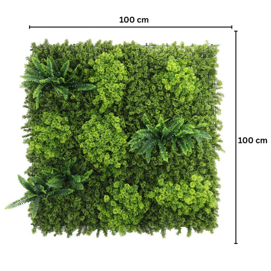 Panou din plante artificiale,cu frunze, Naimeed D7442, Verde, 100x100 cm - 221.ro