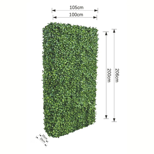 Gard viu din plante artifciciale, cu structura din metal, Naimeed D7457, dimensiuni 206x105x33cm - 221.ro