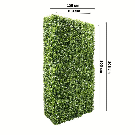Gard viu din plante artifciciale, cu structura din metal, Naimeed D7460, dimensiuni 206x105x33cm - 221.ro