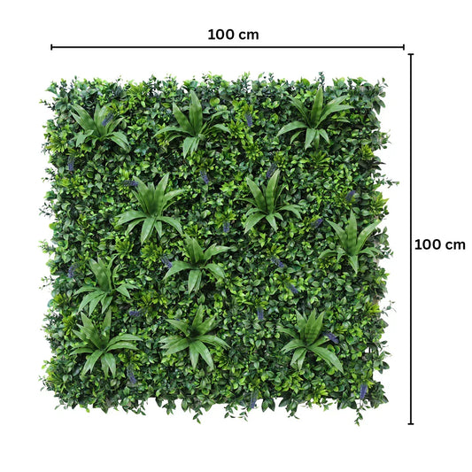 Panou din plante artificiale,cu frunze, Naimeed D7477, Verde, 100x100 cm - 221.ro