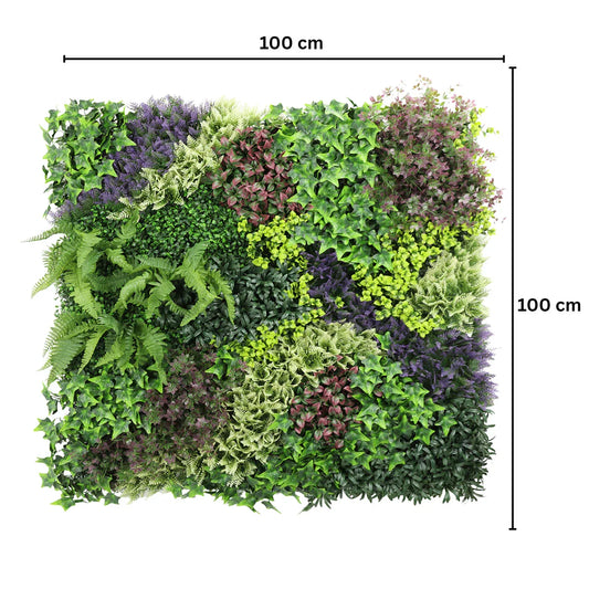 Panou din plante artificiale,cu frunze, Naimeed D7478, Multicolor, 100x100 cm - 221.ro