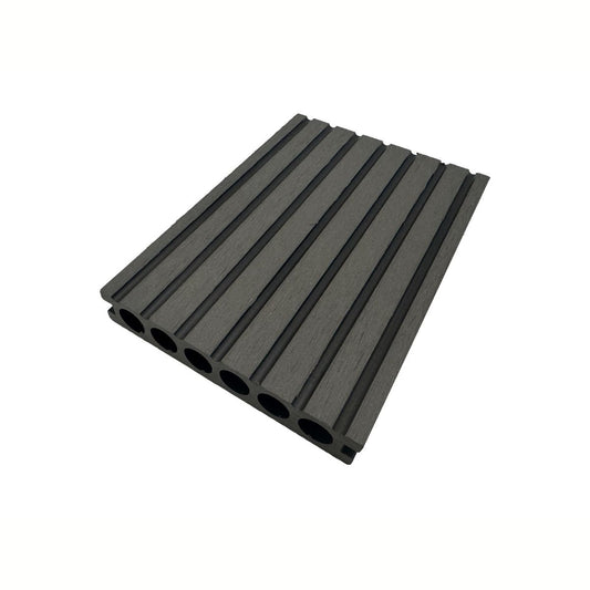 Pardoseala decking terasa din compozit WPC, Naimeed D7481, rezistenta sporita, 280x14x2.5cm, Gri inchis