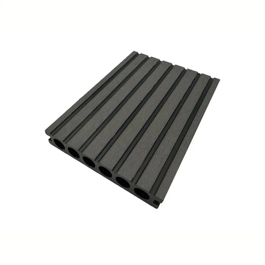 Pardoseala decking terasa din compozit WPC, Naimeed D7481, rezistenta sporita, 280x14x2.5cm, Gri inchis - 221.ro