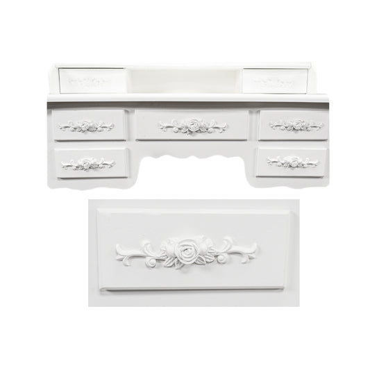 Set masa de machiaj cu oglinda, Naimeed D74, Alb