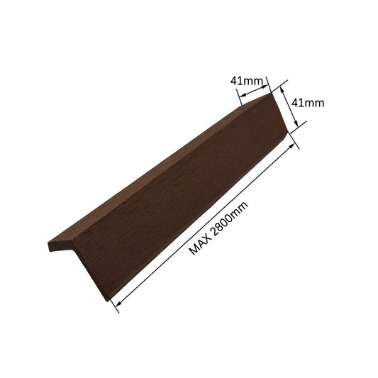 Cornier prerimetral, exterior, din compozit WPC ,cu strat coextrudat protector Naimeed D7510, Dimensiuni 280X4.1X4.1cm, Maro