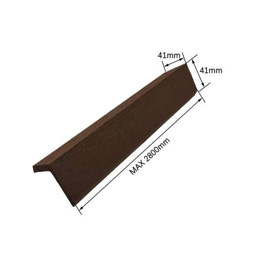 Cornier prerimetral, exterior, din compozit WPC ,cu strat coextrudat protector Naimeed D7510, Dimensiuni 280X4.1X4.1cm, Maro - 221.ro