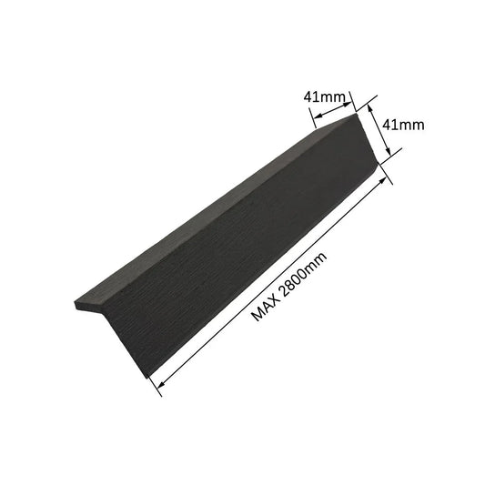 Cornier prerimetral, exterior, din compozit WPC ,cu strat coextrudat protector Naimeed D7511, Dimensiuni 280X4.1X4.1cm, Gri - 221.ro