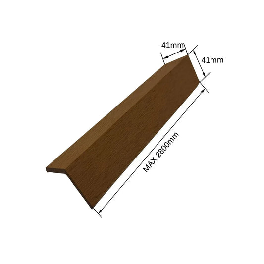 Cornier prerimetral, exterior, din compozit WPC ,cu strat coextrudat protector Naimeed D7512, Dimensiuni 280X4.1X4.1cm, Caramiziu - 221.ro