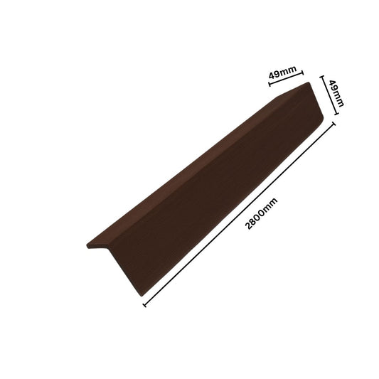 Cornier prerimetral, exterior, din compozit WPC ,cu strat coextrudat protector Naimeed D7514, Dimensiuni 280X4.9X4.9cm, Maro inchis