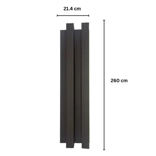 Panou decorativ riflaj WPC, montaj rapid, rezistenta ridicata, Naimeed D7519, 260x21.4x6cm, maro - 221.ro