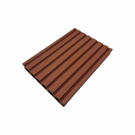 Pardoseala decking terasa din compozit WPC, Naimeed D7522, rezistenta sporita, 280x14x2.5cm, Maro roscat - 221.ro