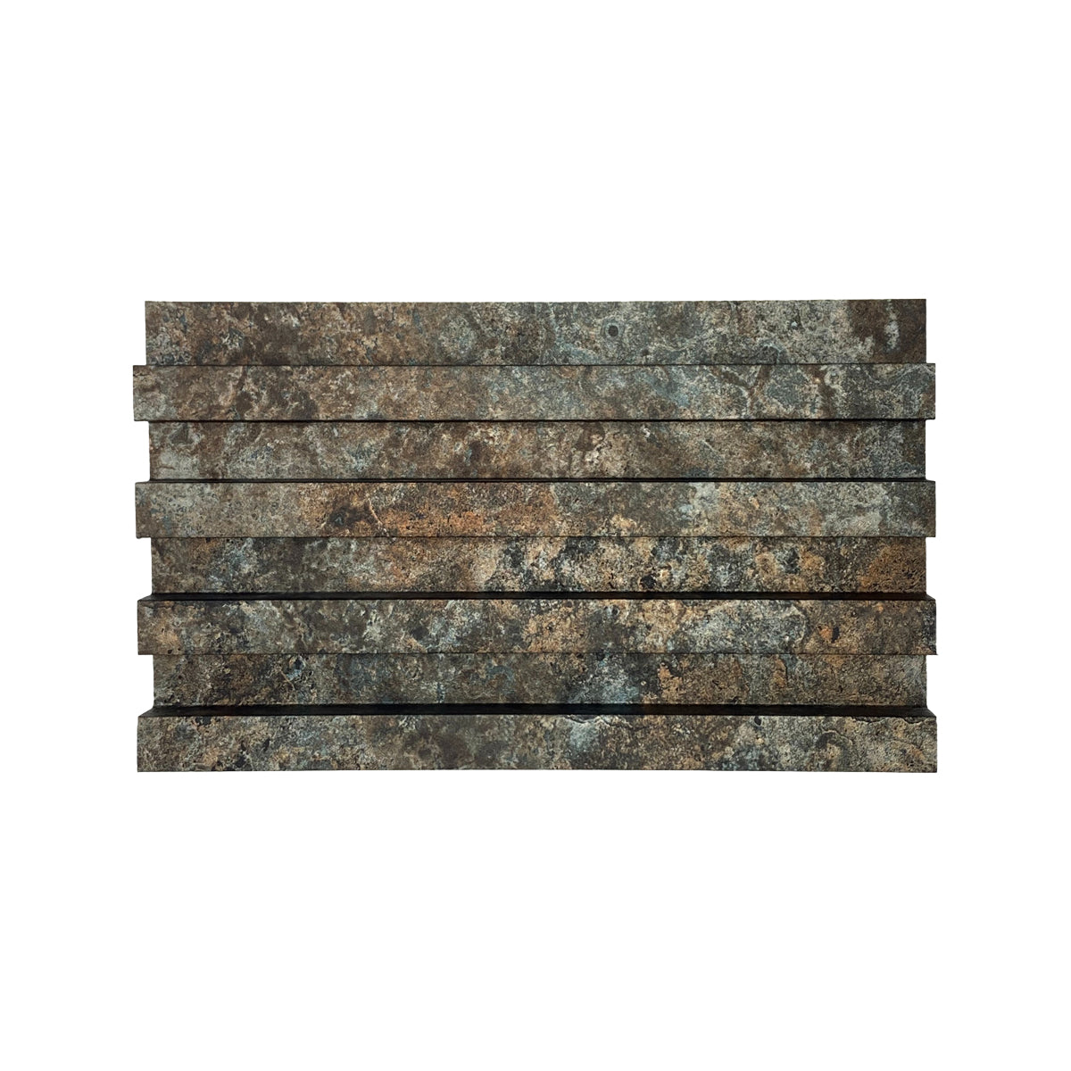 Panou decorativ riflaj WPC, montaj rapid, rezistenta ridicata, Naimeed D7525, 260x16.8x2.3cm, multicolor