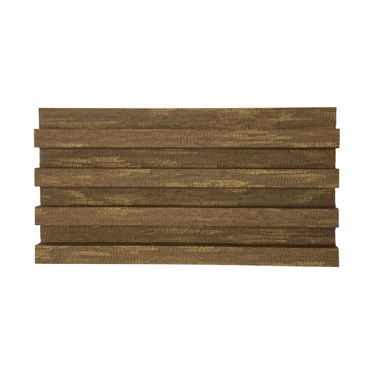 Panou decorativ riflaj WPC, montaj rapid, rezistenta ridicata, Naimeed D7537, 260x16.8x2.3cm, nuc auriu