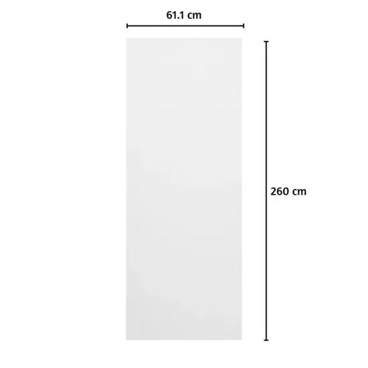 Panou decorativ riflaj WPC, Naimeed D7554,aspect rafinat si montaj usor, 260x61.1x0.9cm, alb - 221.ro