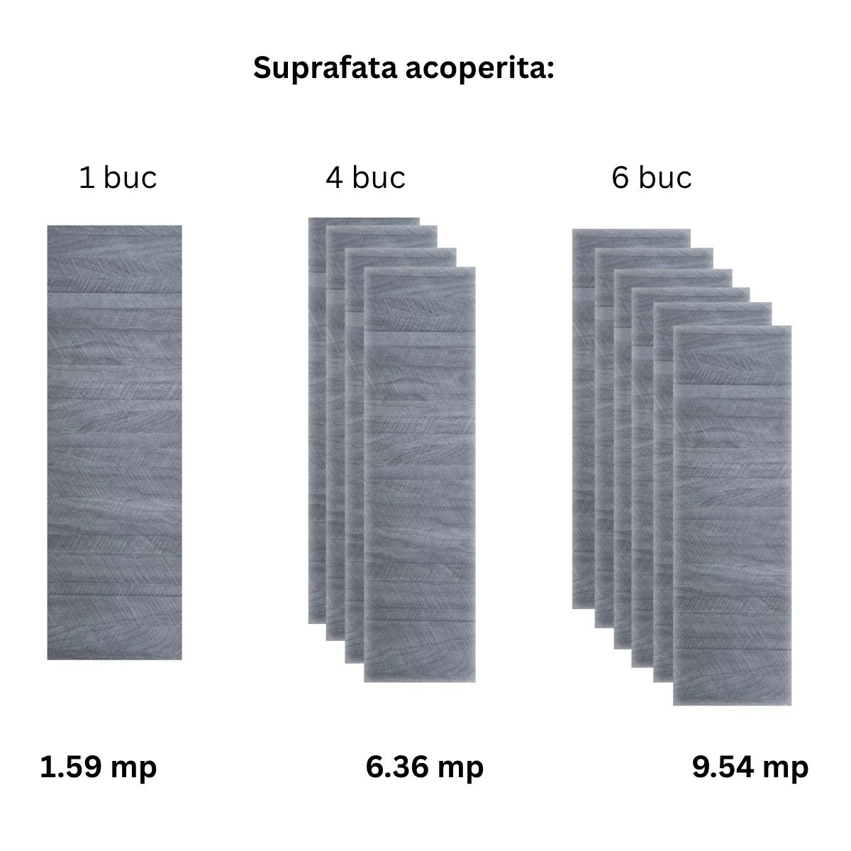 Panou decorativ riflaj WPC, Naimeed D7563,aspect rafinat si montaj usor, 260x61.1x0.9cm, gri